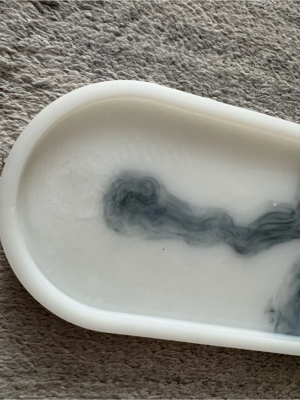 Like 🆕 Resin Oval Marble look Vanity Tray